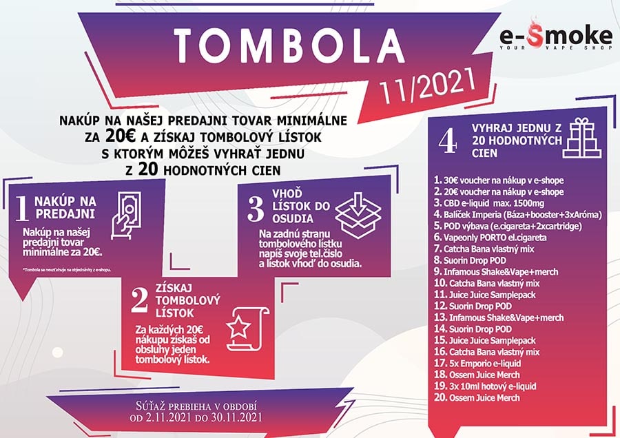 e-Smoke Tombola 11/2021