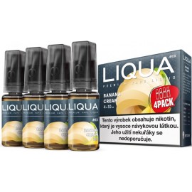 4-Pack Banánový krém LIQUA Mix E-Liquid