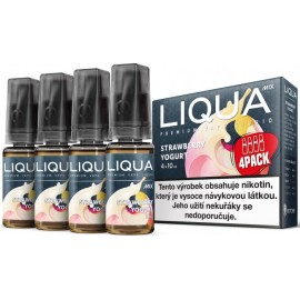 4-Pack Jahodový jogurt LIQUA Mix E-Liquid