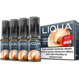 4-Pack Vanilkovo pomarančový krém LIQUA Mix E-Liquid