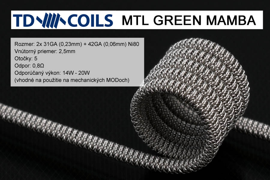 td coil mtl green mamba (www.e-smoke.sk)