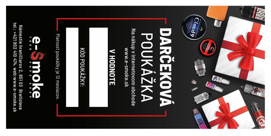 darcekovy poukaz e-smoke vape shop (www.e-smoke.sk)
