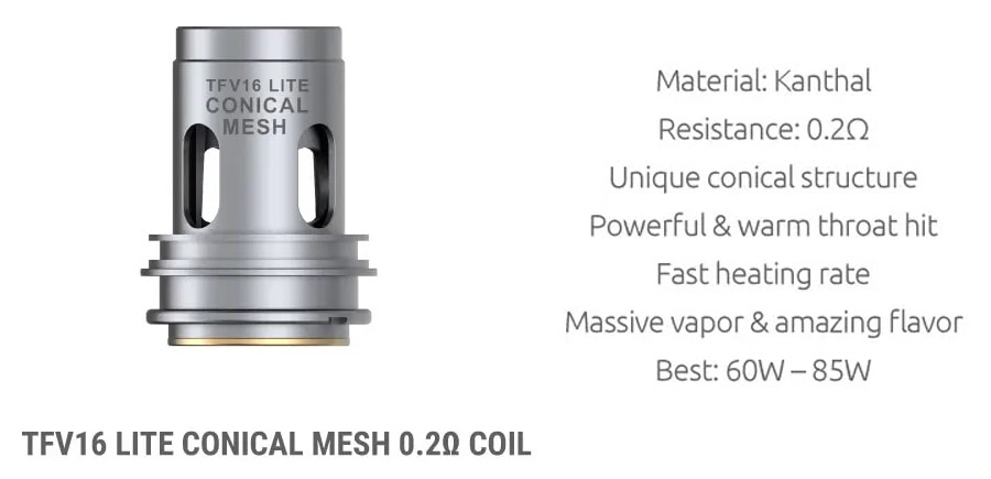 Smok TFV16 Lite Conical Mesh Coil 2