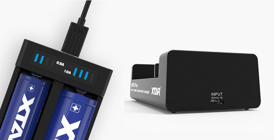 Xtar MC2 PLUS Li-Ion nabíjačka pre monočlánky s micro USB káblom (www.e-smoke.sk)