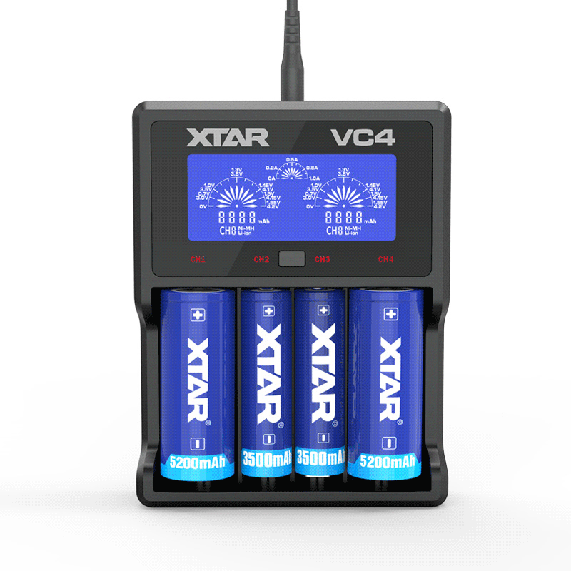 Xtar VC4 Li-ion/Ni-MH nabíjačka pre monočlánky (www.e-smoke.sk)
